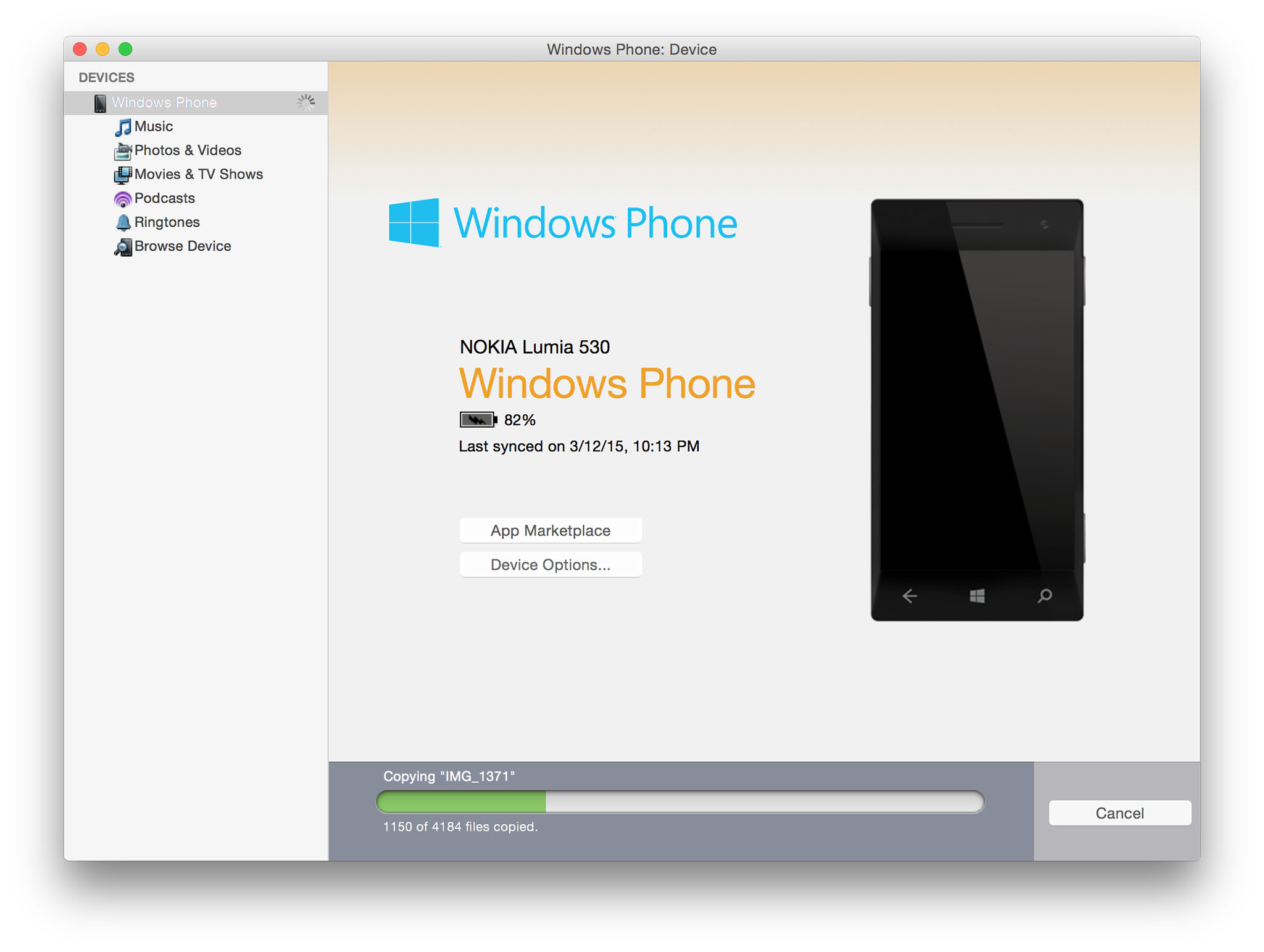 Part 1. How to transfer Windows Phone to Mac in One Click